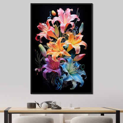 Dazzling Colors in Bloom Canvas Wall Art