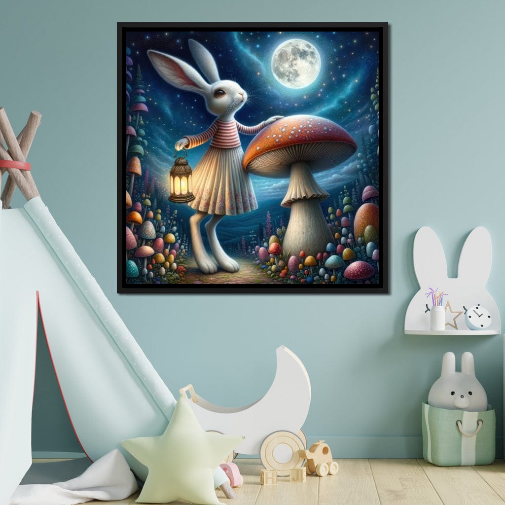 Whimsical Moonlight Meander Canvas Wall Art
