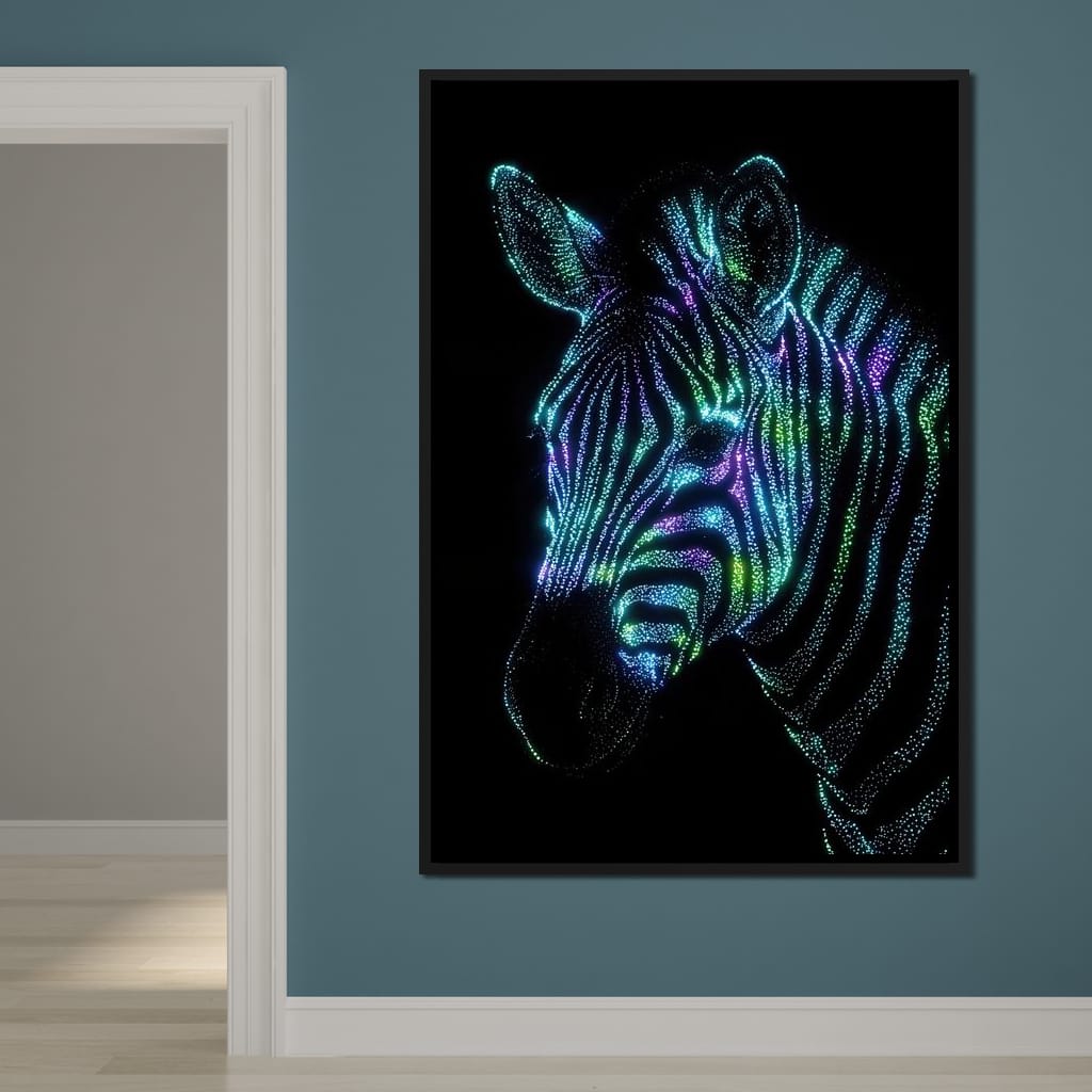 Cosmic Zebra Canvas Wall Art