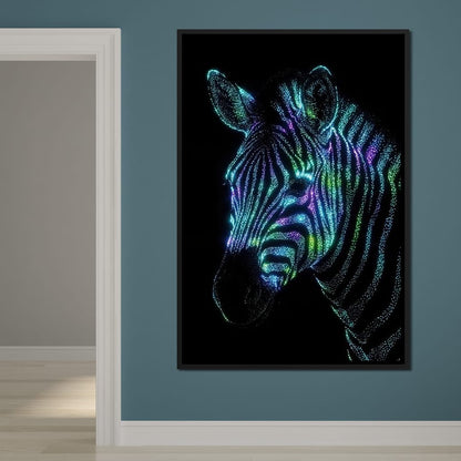 Cosmic Zebra Canvas Wall Art