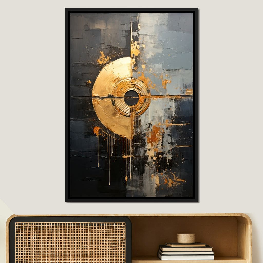 Eclipse in Golden Splendor Canvas Wall Art