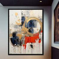 Golden Royal Geometric Harmony 04 Canvas Wall Art