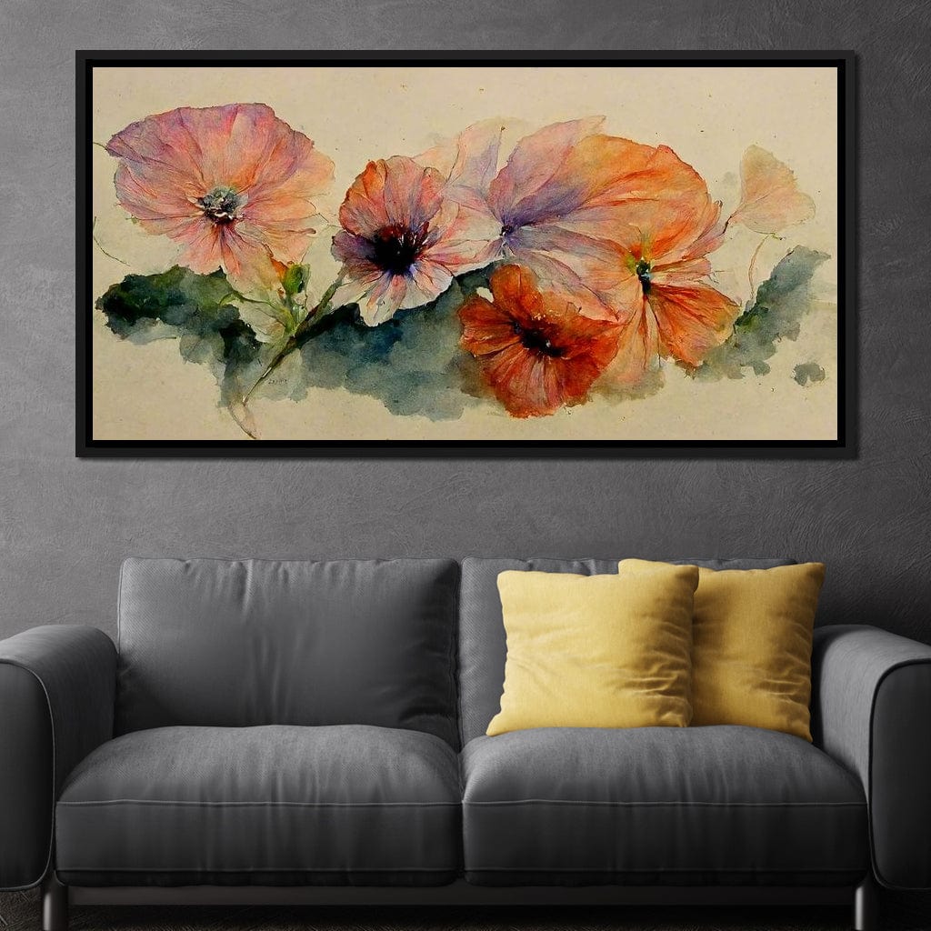 Watercolor Flowers Canvas Wall Art