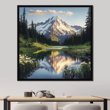 Mountaintop Reflections Canvas Wall Art