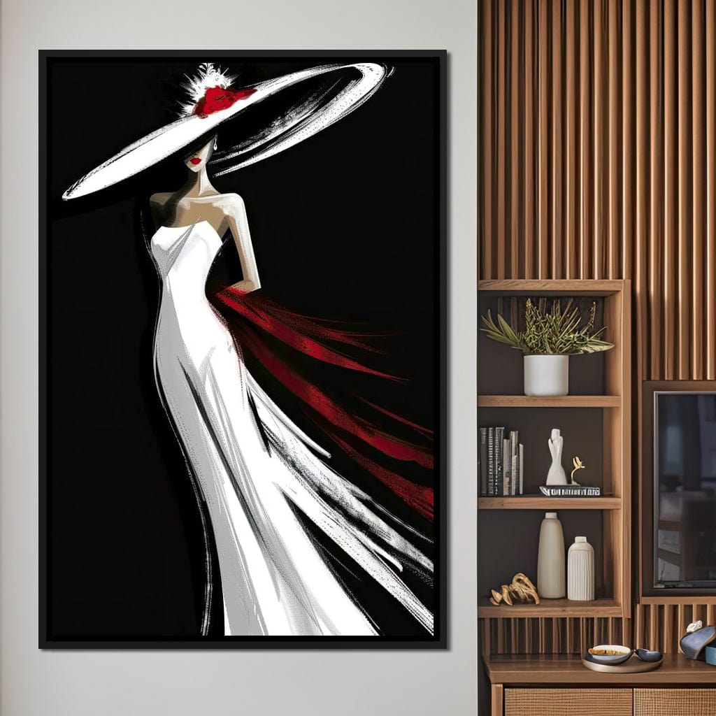 The White Dress - Elegant Silhouette Canvas Wall Art