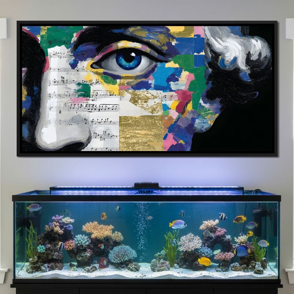 Blue Eye Music Mosaic Canvas Wall Art