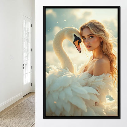 The Swan Maiden Canvas Wall Art