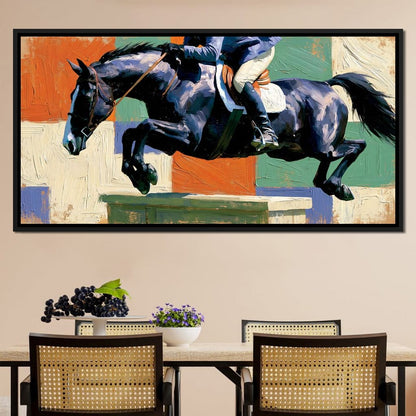 Galloping Through Fields of Color Canvas Wall Art