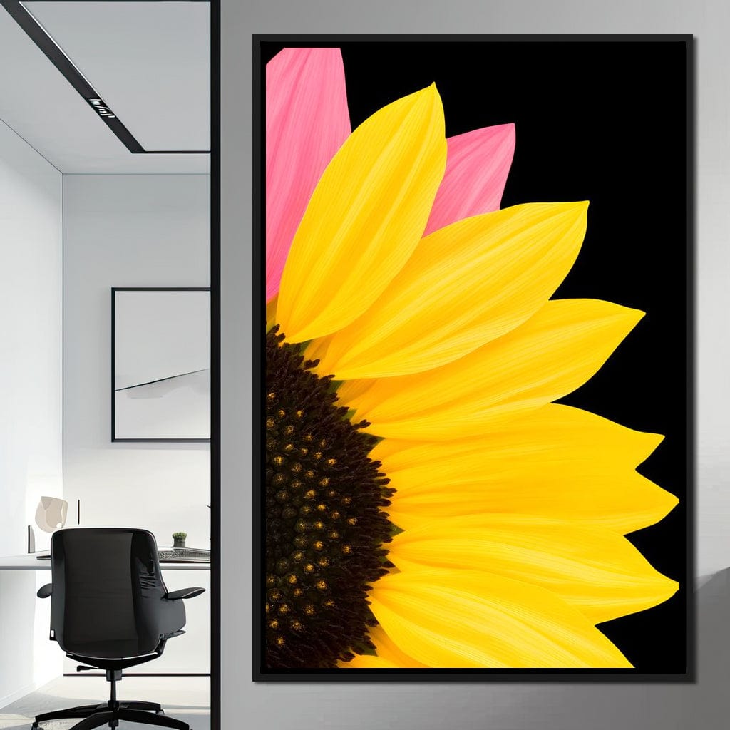 Yellow Sunlit Petals Canvas Wall Art