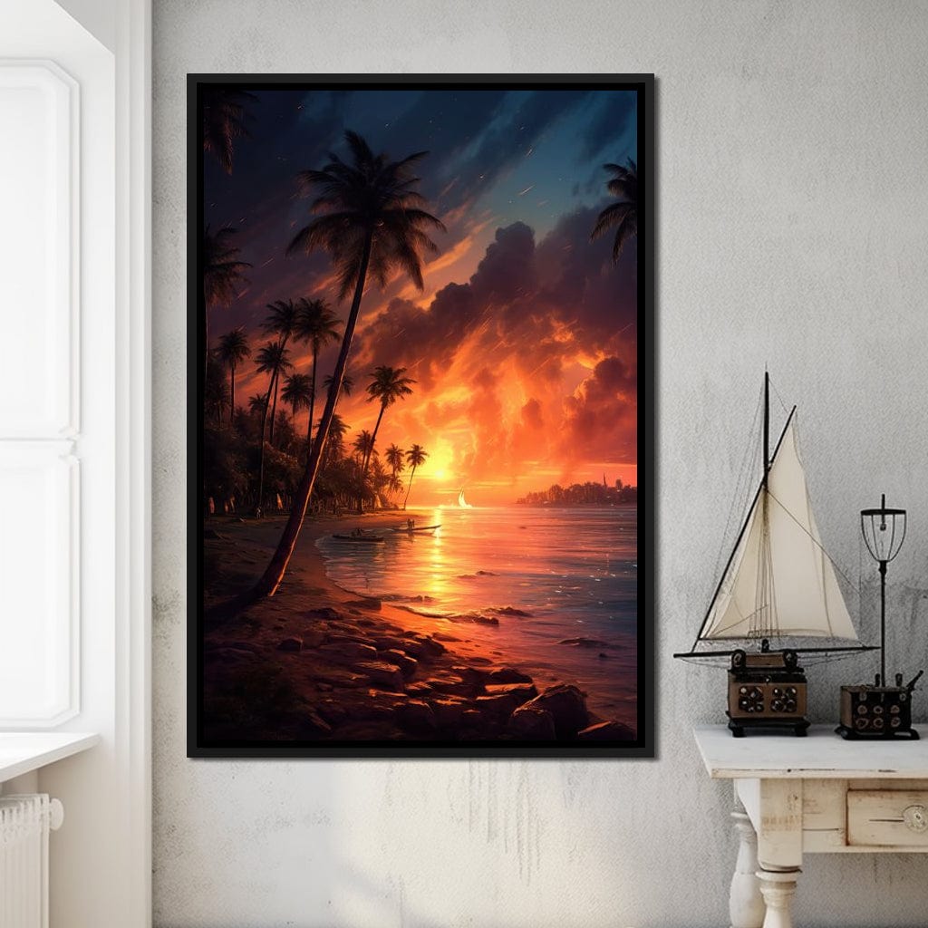 Breathtaking Sunset in California Canvas Wall Art