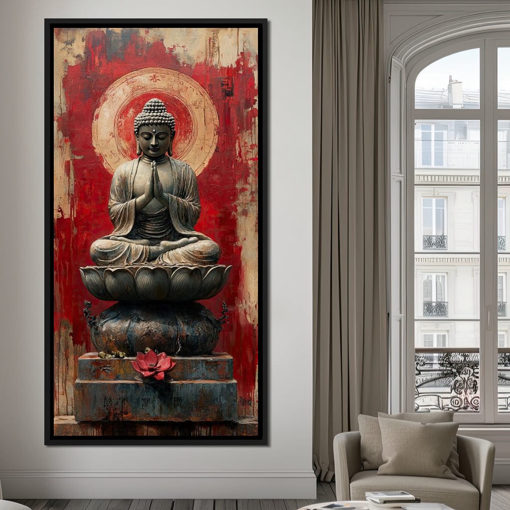 Meditative Lotus Harmony Canvas Wall Art
