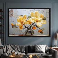 Yellow Magnolia Tree 6 Canvas Wall Art