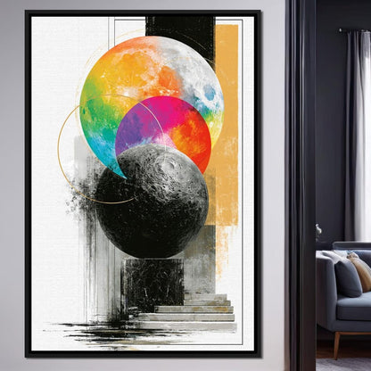Celestial Geometry Beyond The Horizon Canvas Wall Art