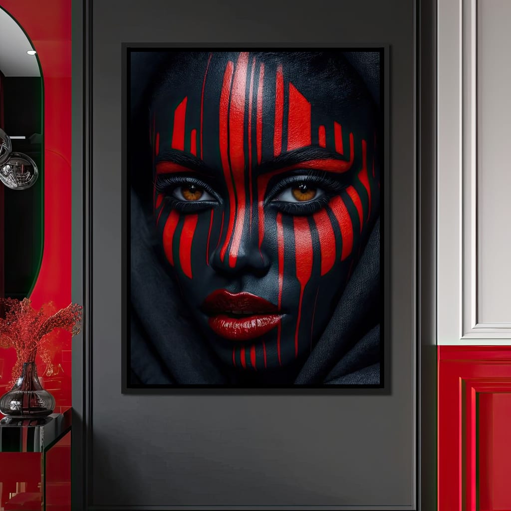 Scarlet Ritual Canvas Wall Art