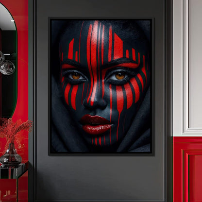 Scarlet Ritual Canvas Wall Art