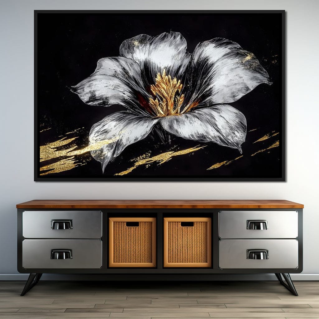 Golden Bloom Harmony Bliss Canvas Wall Art