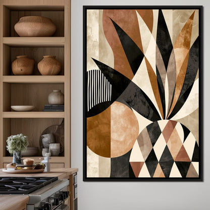 Geometric Geometry Of The Tropical Pineapple Canvas Wall Art