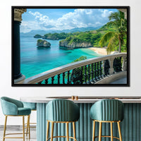 Oceanfront Paradise Escape Canvas Wall Art