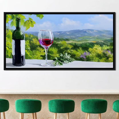 Sunlit Vineyard Elegance Canvas Wall Art