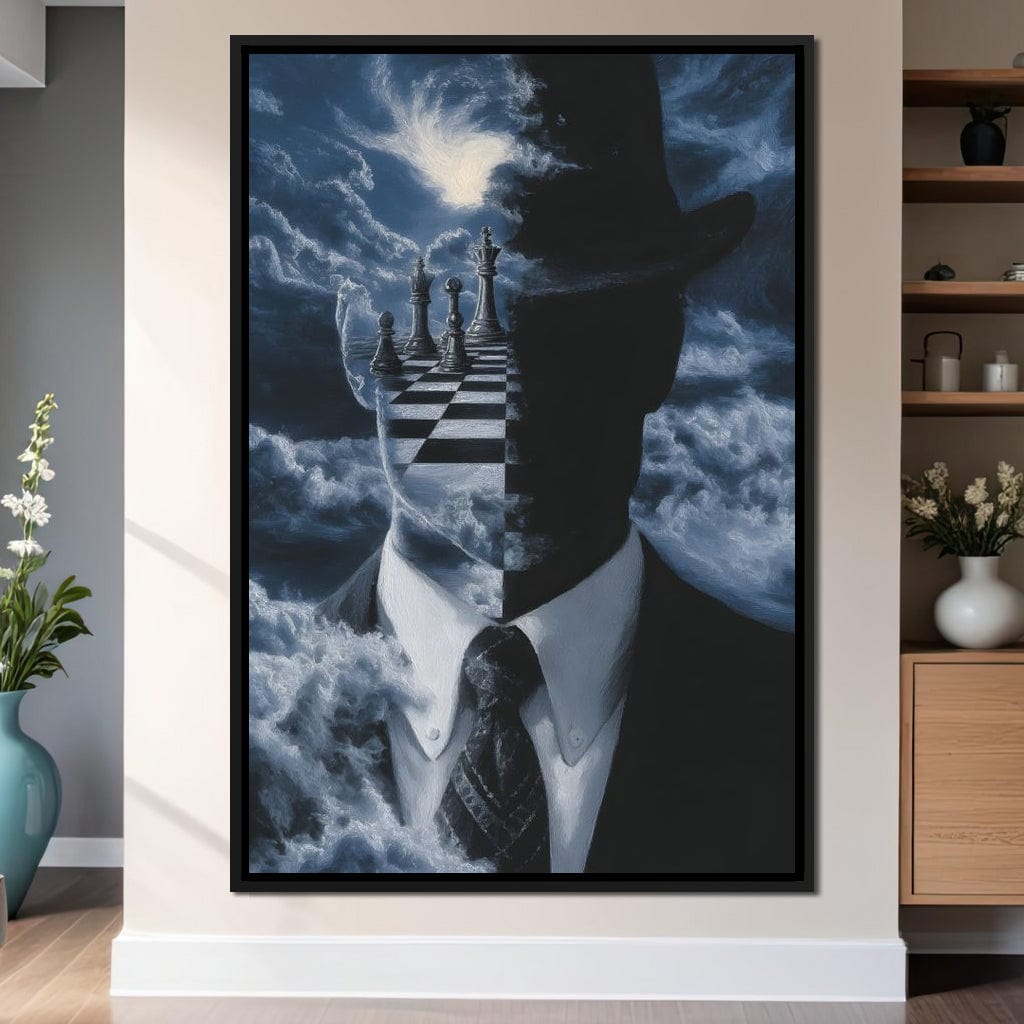 Surreal Chessboard Mind Horizon Canvas Wall Art