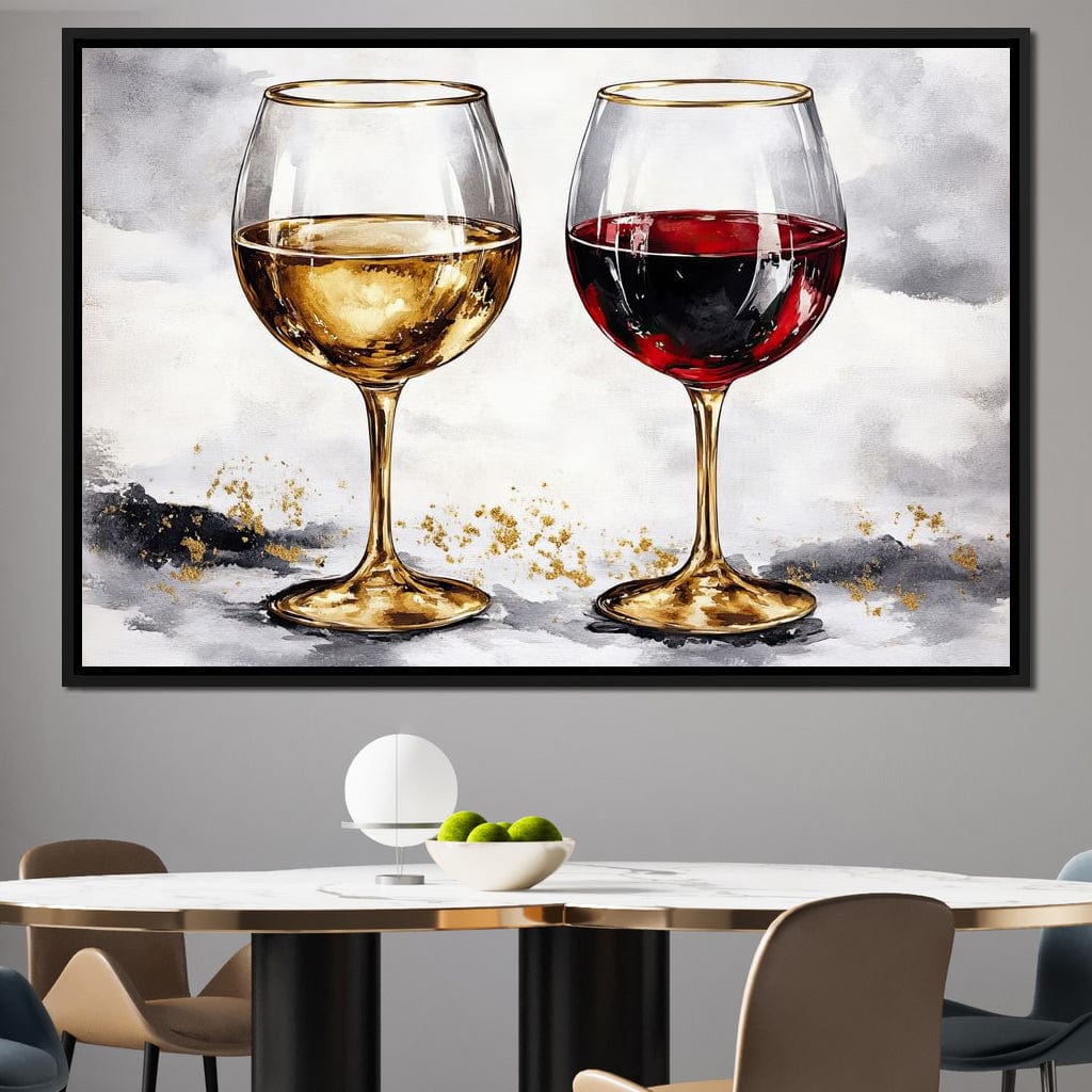 Red & White Wine Canvas Wall Art