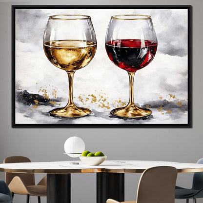 Red & White Wine Canvas Wall Art