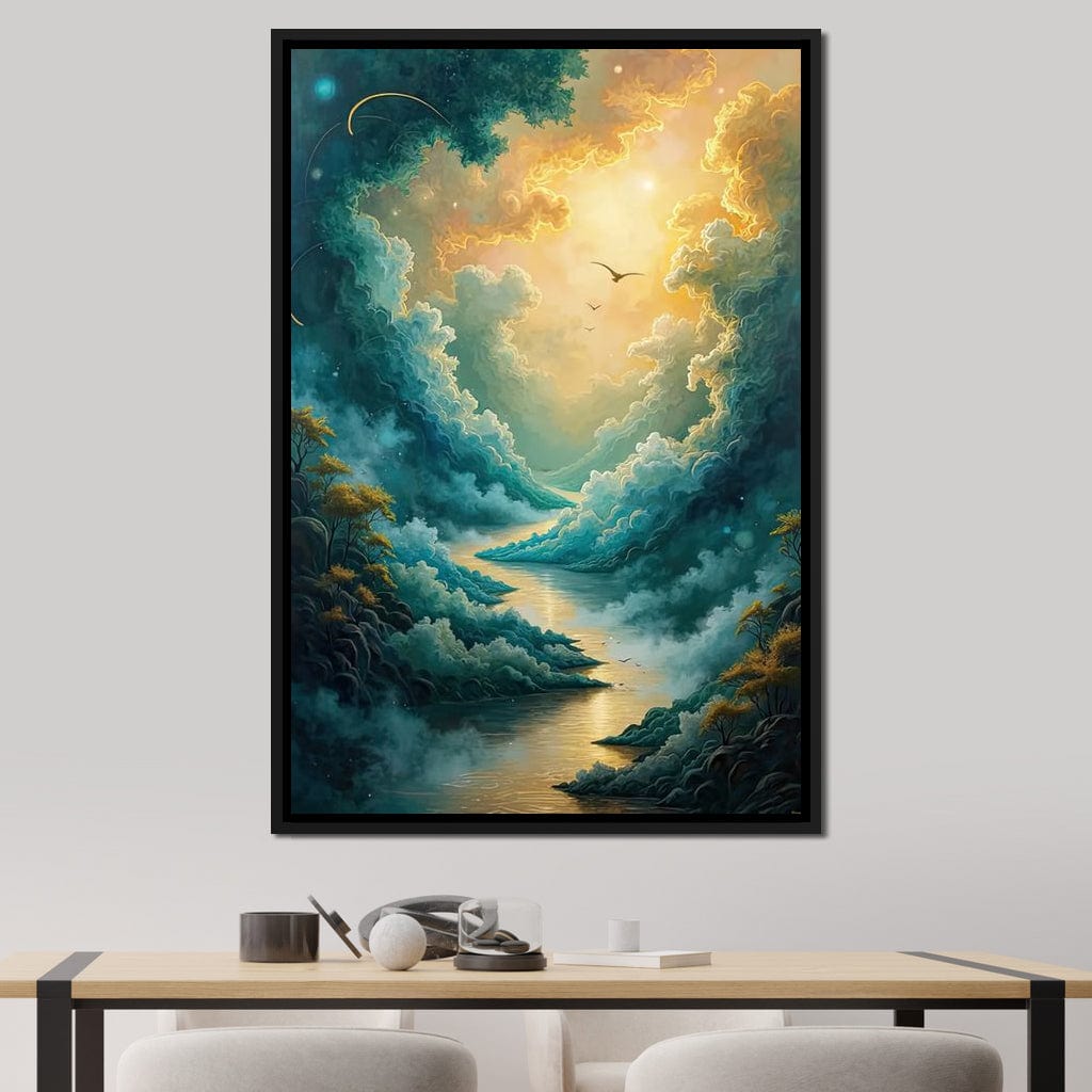 Golden Path Through Dreams Canvas Wall Art
