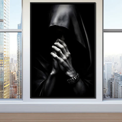 Shadowed Contemplation Canvas Wall Art