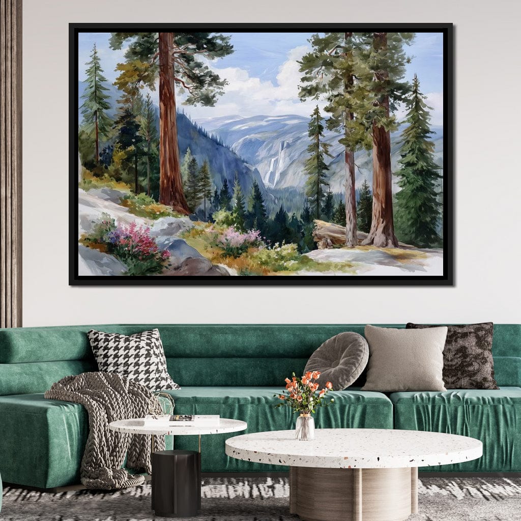 Sierra Falls Pine Vista Trail Canvas Wall Art