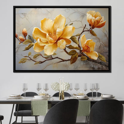 Yellow Magnolia Tree 3 Canvas Wall Art
