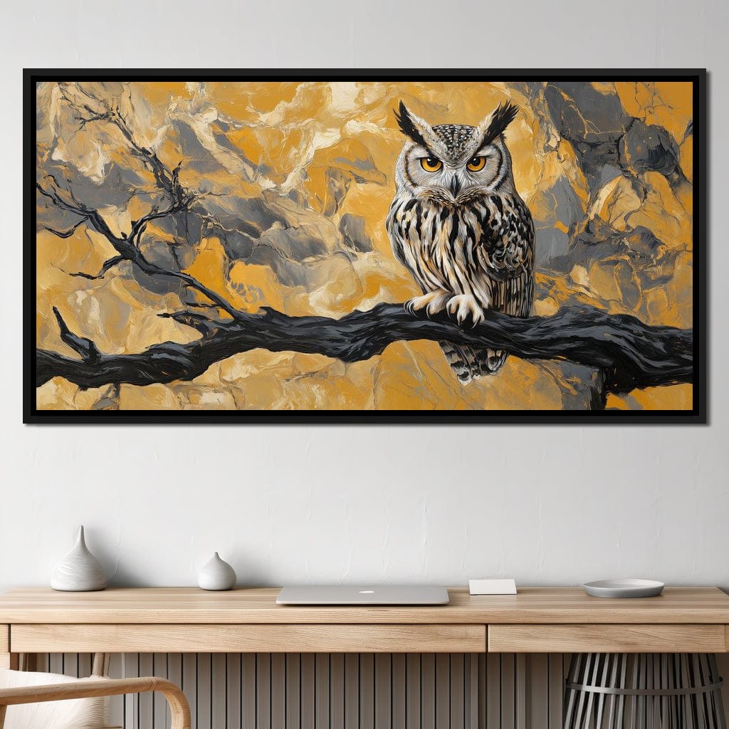 Majestic Owl Essence of Autumn Canvas Wall Art