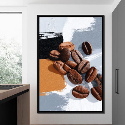 Coffee Beans Modern Vibe Canvas Wall Art