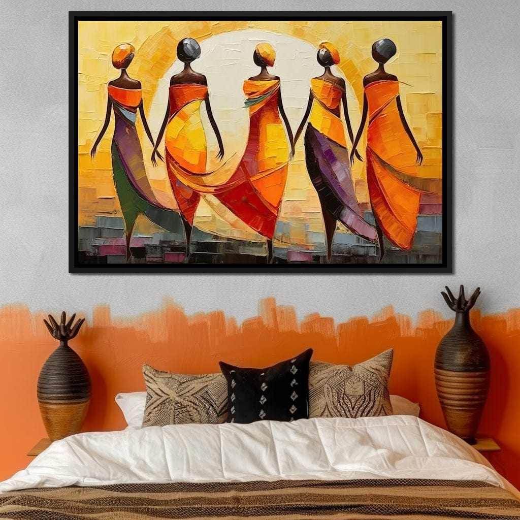 African Sunset Canvas Wall Art