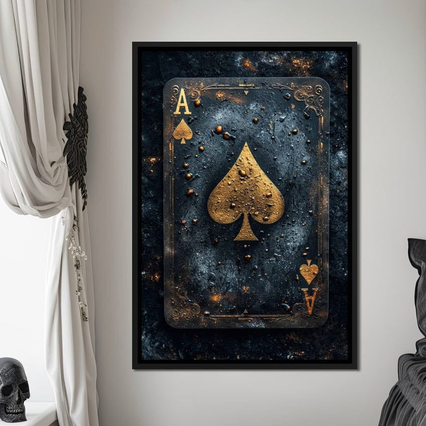 Golden Ace of Cosmic Dust Canvas Wall Art