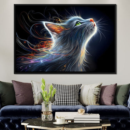 Whiskers of Celestial Flame Canvas Wall Art