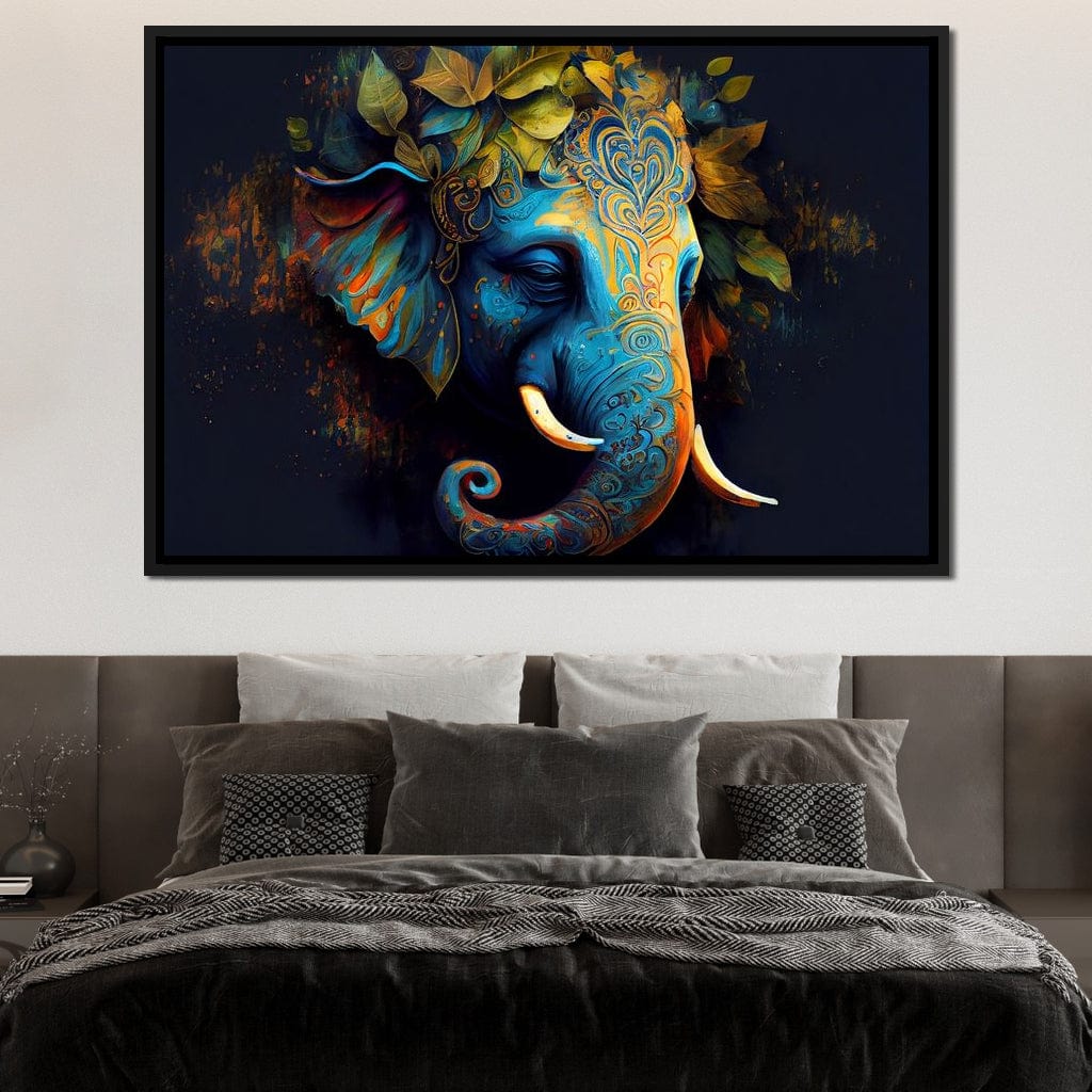 The Blue Elephant Canvas Wall Art