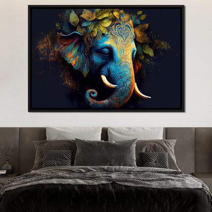 The Blue Elephant Canvas Wall Art