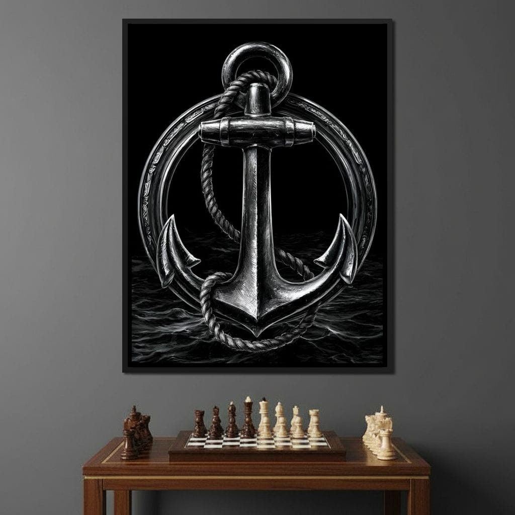 Weight of the Restless Anchor Canvas Wall Art