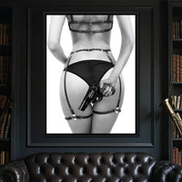 Gun Ass Canvas Wall Art