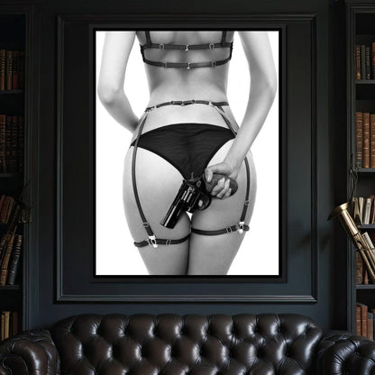 Gun Ass Canvas Wall Art