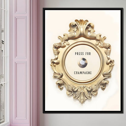 Press for Champagne Canvas Wall Art