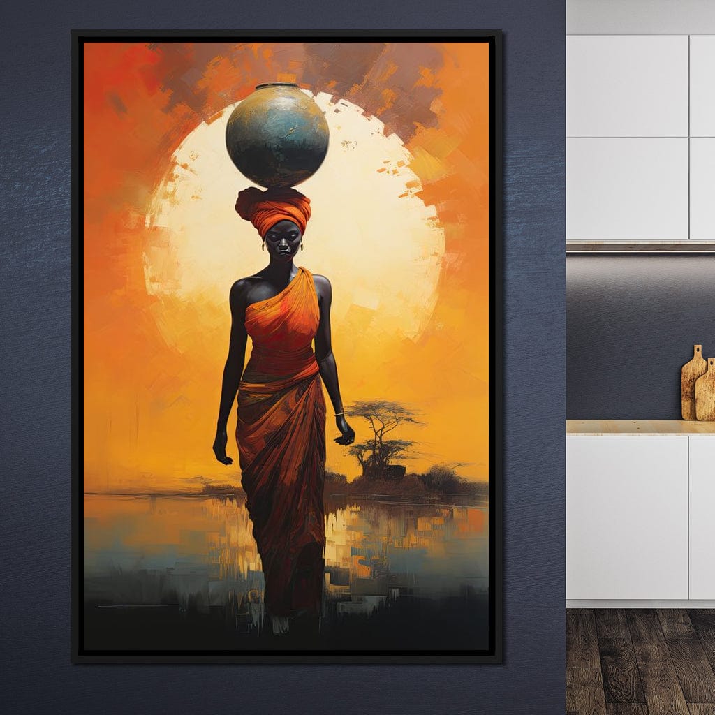 Amber Balance Horizon Canvas Wall Art