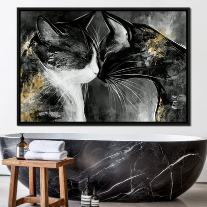 Gentle Connection Of Midnight Souls Canvas Wall Art