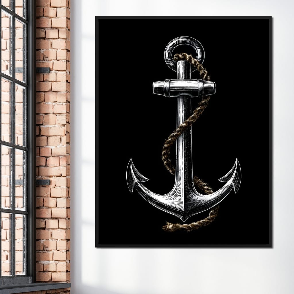 Heavy Iron Anchor Canvas Wall Art