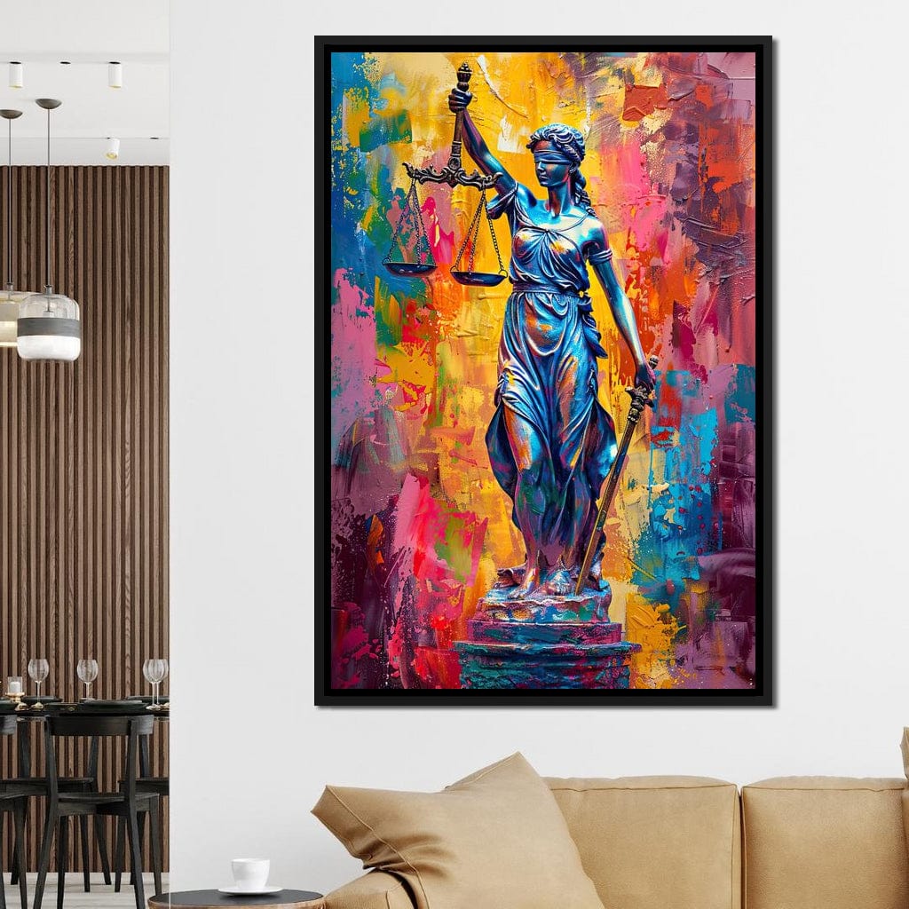 Justice Amongst Colors Reign Canvas Wall Art