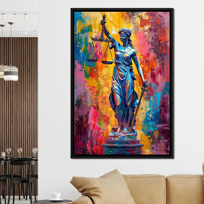 Justice Amongst Colors Reign Canvas Wall Art