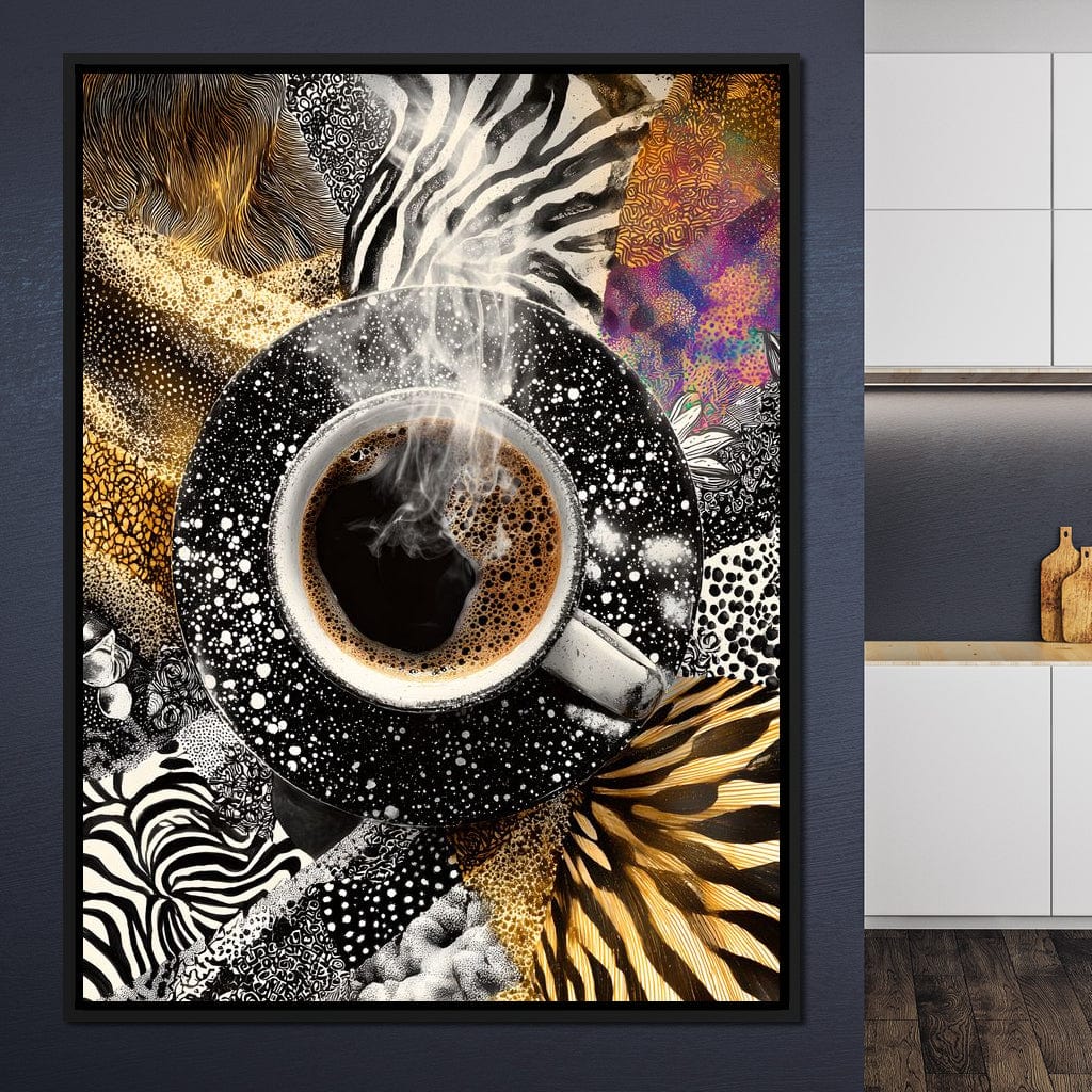 Cosmic Coffee Safari Dream Canvas Wall Art