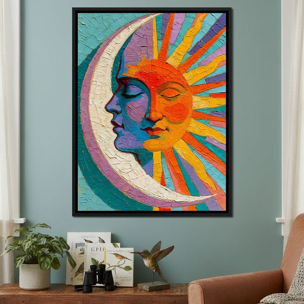 Celestial Union Of The Divided Day Canvas Wall Art