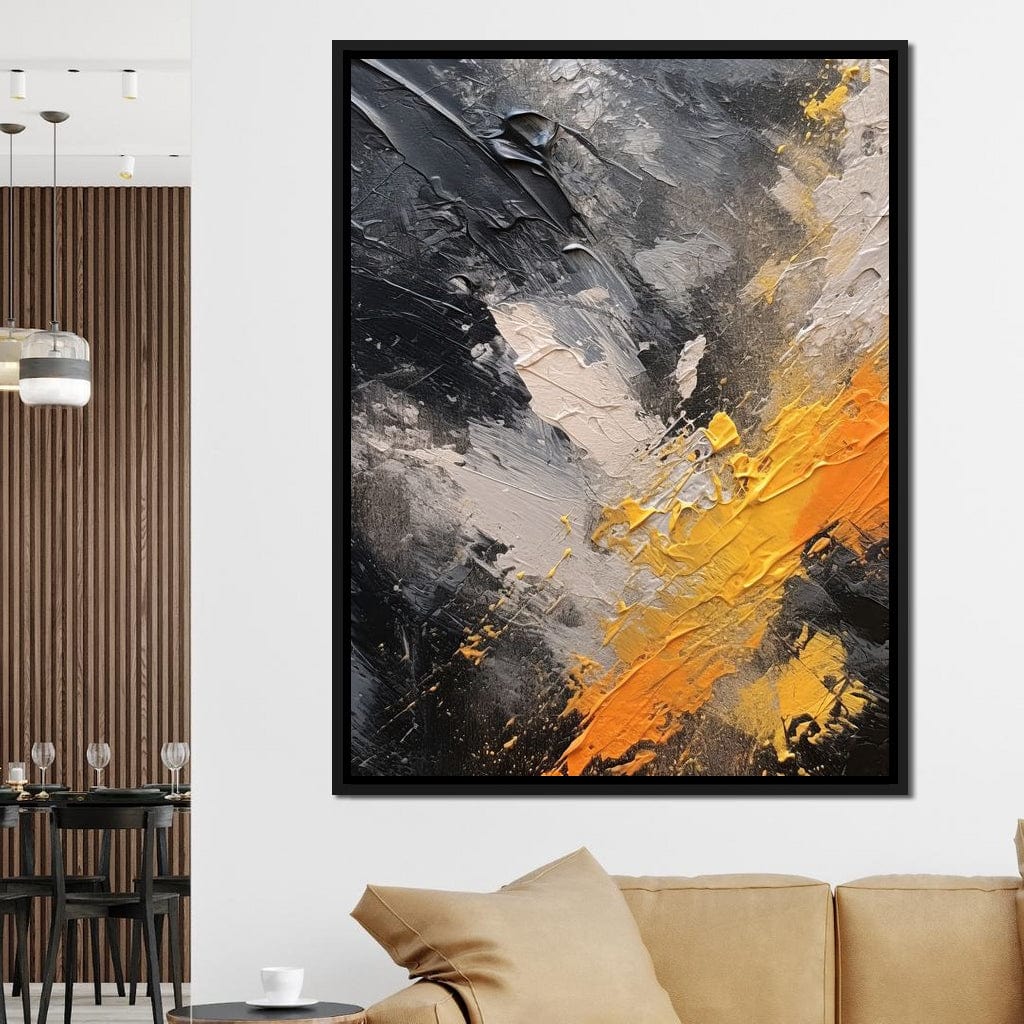Abstract Onyx Radiance Canvas Wall Art