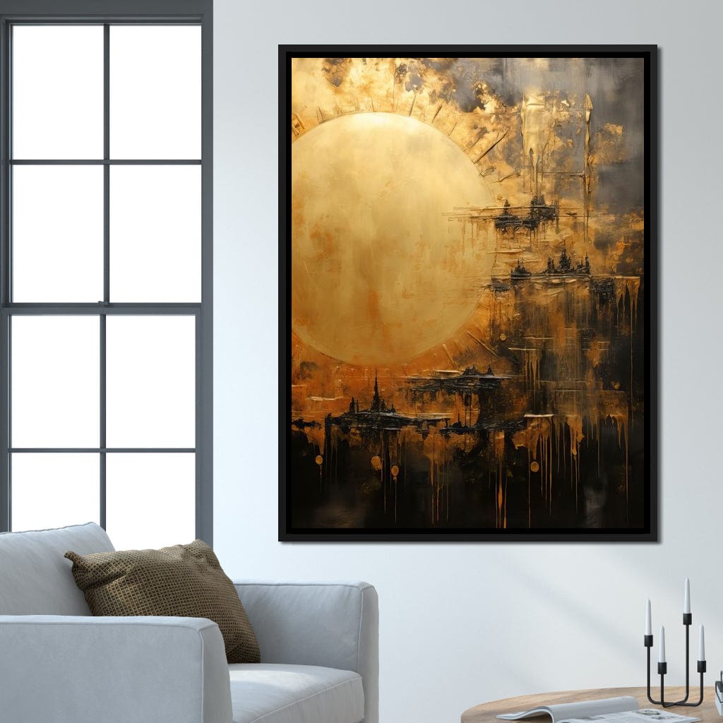 Golden Sun Atmosphere Canvas Wall Art